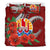 Polynesian Bedding Set - Tahiti Duvet Cover Set - Hibiscus Coat of Arm Red - Polynesian Pride