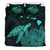 Hawaii Polynesian Hibiscus Turtle Map Bedding Set - AH - Turquoise - Polynesian Pride