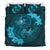 Hawaii Yin Yang Turtle Shark Hibiscus Plumeria Bedding Set - Turquoise - Polynesian Pride