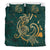 Hawaii Triple Marble Turtle Polynesian Hibiscus Bedding Set - AH - Benjamin Style - Green - Polynesian Pride