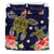 Hawaii Turtle Polynesian Hibiscus Plumeria Mix Night - Bedding Set AH Blue - Polynesian Pride