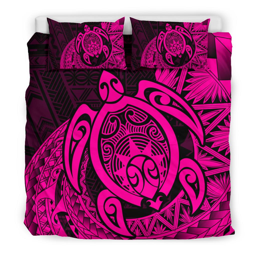 Hawaii Bedding Set - Hawaii Polynesian Turtle Bedding Set - Daria Style Pink - Polynesian Pride
