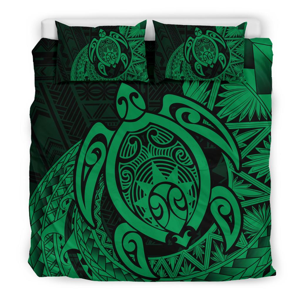 Hawaii Bedding Set - Hawaii Polynesian Turtle Bedding Set - Daria Style Green - Polynesian Pride