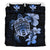 Hawaiian Kanaka Hibiscus Plumeria Mix Polynesian Turtle Bedding Set Blue AH - Polynesian Pride