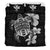 Hawaiian Kanaka Hibiscus Plumeria Mix Polynesian Turtle Bedding Set Gray AH - Polynesian Pride