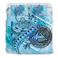 American Samoa Bedding Set - Polynesian Turtle Under The Sea - Polynesian Pride
