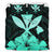 Hawaiian Kanaka Bedding Set Hibiscus Polynesian Love Turquoise - Polynesian Pride