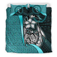 Chuuk Micronesian Bedding Set Turquoise - Turtle With Hook - Polynesian Pride