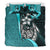 Pohnpei Micronesian Bedding Set Turquoise - Turtle With Hook - Polynesian Pride