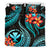 Polynesian Bedding Set - Hawaii Duvet Cover Set - Turquoise Plumeria - Polynesian Pride