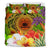 Samoa Polynesian Bedding Set - Manta Ray Tropical Flowers (Reggae) - Polynesian Pride