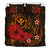 Polynesian Hawaii Kanaka Maoli Bedding Set - Humpback Whale with Hibiscus (Golden) - Polynesian Pride