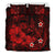 Polynesian Hawaii Bedding Set - Humpback Whale with Hibiscus (Red) - Polynesian Pride