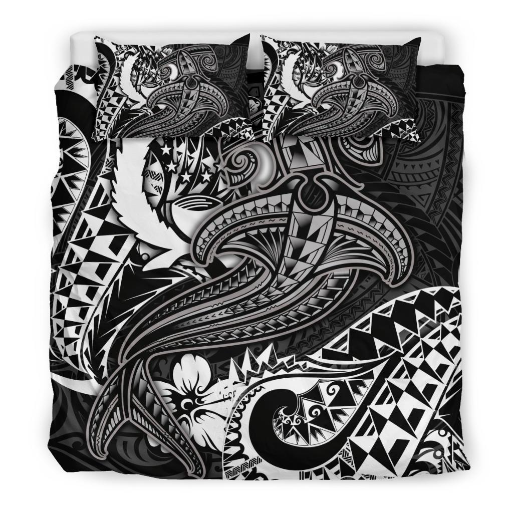 Pohnpei Bedding Set - White Shark Polynesian Tattoo - Polynesian Pride