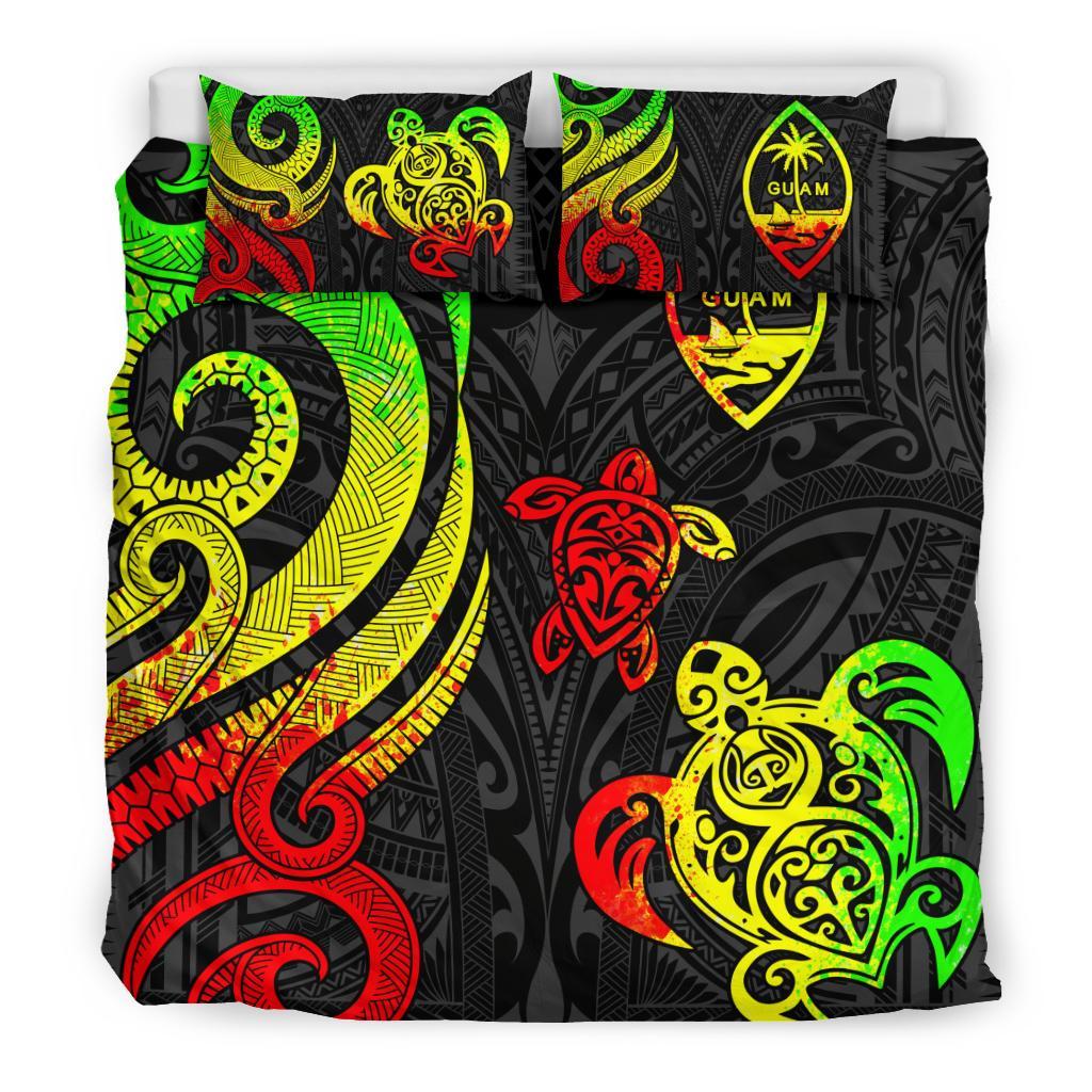 Guam Polynesian Bedding Set - Reggae Tentacle Turtle - Polynesian Pride