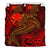 Papua New Guinea Bedding Set - Red Shark Polynesian Tattoo - Polynesian Pride