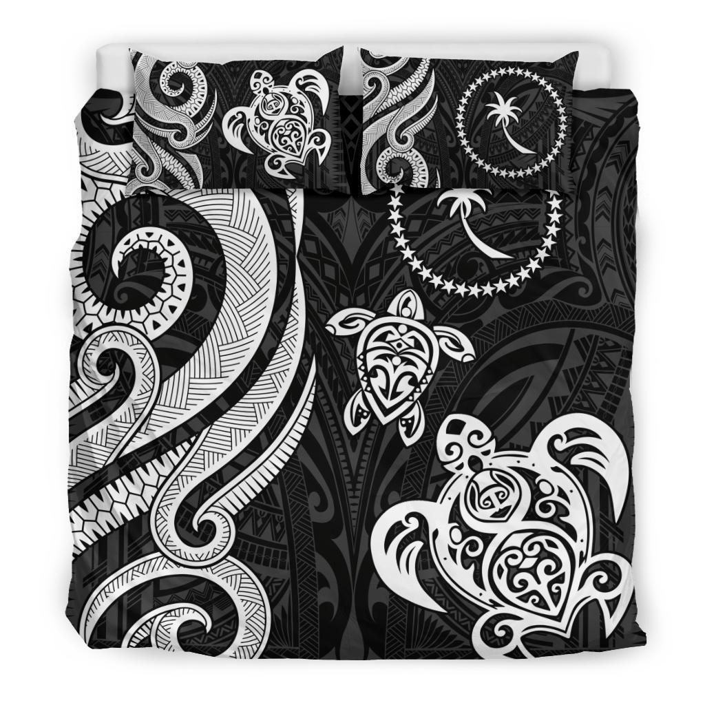 Chuuk Micronesian Bedding Set - White Tentacle Turtle - Polynesian Pride