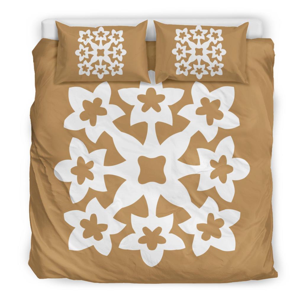 Hawaiian Bedding Set Royal Pattern - Gold - A1 Style - Polynesian Pride