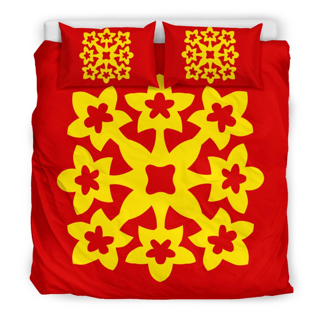 Hawaiian Bedding Set Royal Pattern - Royal - A1 Style - Polynesian Pride