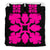 Hawaiian Bedding Set Royal Pattern - Black And Pink - C1 Style - Polynesian Pride