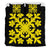 Hawaiian Bedding Set Royal Pattern - Black And Yellow - C2 Style - Polynesian Pride