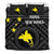 Papua New Guinea Bedding Set - Flag With Polynesian Patterns (Black) - Polynesian Pride