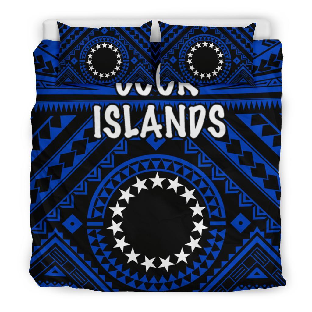 Cook Island Bedding Set - Seal With Polynesian Tattoo Style ( Blue) - Polynesian Pride