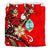 Guam Bedding Set - Tribal Flower With Special Turtles Red Color - Polynesian Pride