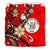 Niue Bedding Set - Tribal Flower With Special Turtles Red Color - Polynesian Pride