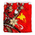 Papua Polynesian Bedding Set - Tribal Flower With Special Turtles Red Color - Polynesian Pride