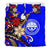 Federated States Of Micronesia Bedding Set - Tribal Flower With Special Turtles Blue Color - Polynesian Pride