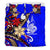 New Caledonia Bedding Set - Tribal Flower With Special Turtles Blue Color - Polynesian Pride