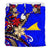 Tokelau Polynesian Bedding Set - Tribal Flower With Special Turtles Blue Color - Polynesian Pride