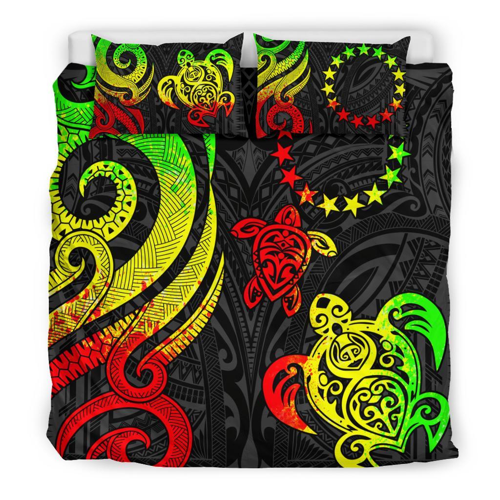 Cook Islands Bedding Set - Reggae Tentacle Turtle - Polynesian Pride