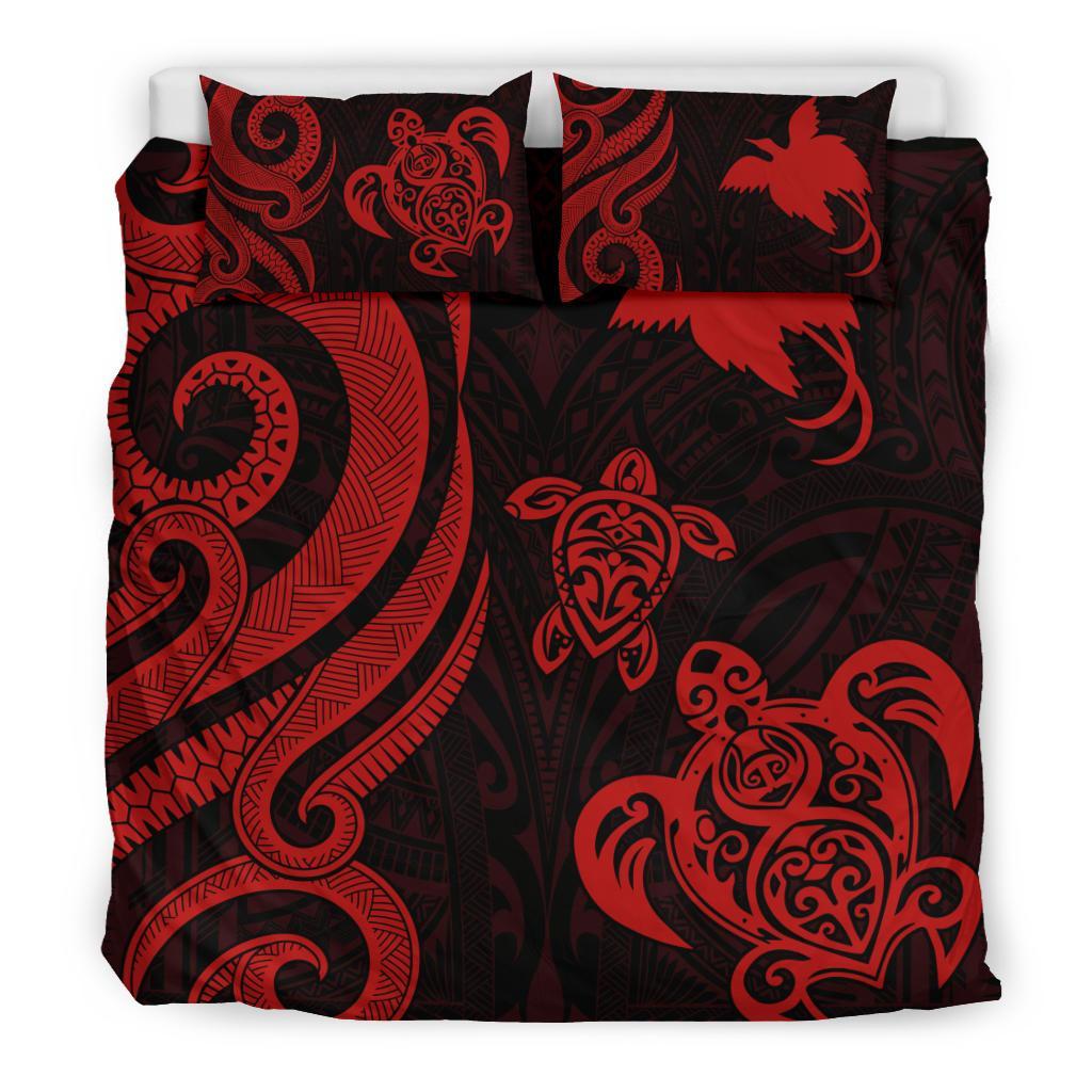 Papua New Guinea Bedding Set - Red Tentacle Turtle - Polynesian Pride