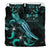 Fiji Polynesian Bedding Set - Turtle With Blooming Hibiscus Turquoise - Polynesian Pride