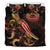 American Samoa Polynesian Bedding Set - Turtle With Blooming Hibiscus Gold - Polynesian Pride