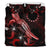 Cook Islands Polynesian Bedding Set - Turtle With Blooming Hibiscus Red - Polynesian Pride