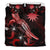 Nauru Polynesian Bedding Set - Turtle With Blooming Hibiscus Red - Polynesian Pride