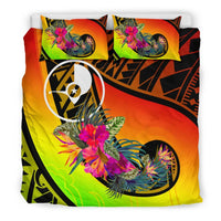 Yap Bedding Set - Polynesian Hook And Hibiscus (Raggae) - Polynesian Pride