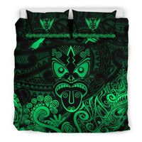 Maori Aotearoa Rugby Haka Bedding Set New Zealand Silver Fern - Green - Polynesian Pride