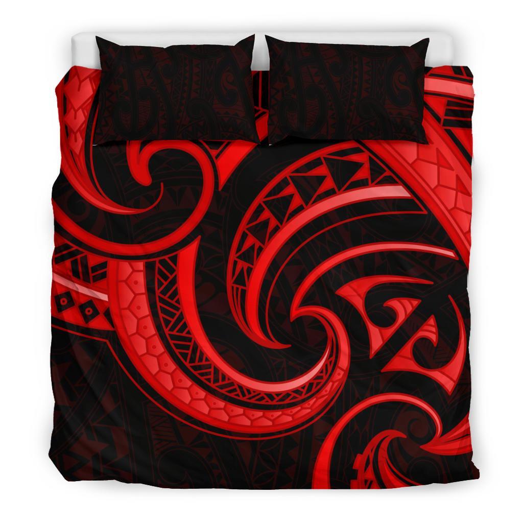 New Zealand Maori Mangopare Bedding Set Polynesian - Red - Polynesian Pride