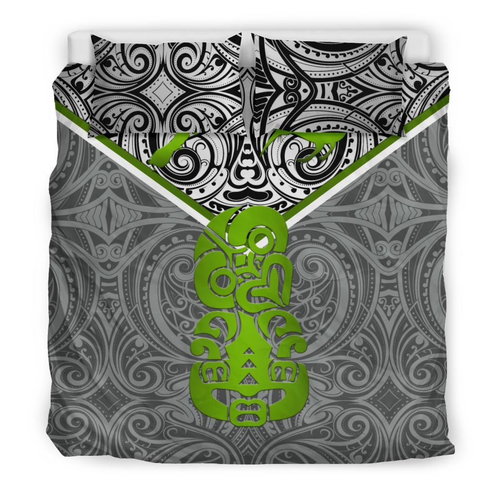 New Zealand Maori Rugby Bedding Set Pride Version - Gray - Polynesian Pride