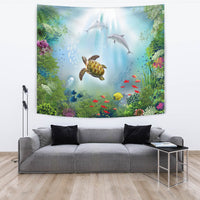 Animal Garden Ocean Tapestry - Polynesian Pride