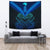 Maori Manaia New Zealand Tapestry Blue Wall Tapestry - Manaia Large 104" x 88" Blue - Polynesian Pride