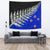 New Zealand Silver Fern Maori Tapestry Blue Wall Tapestry - NZ Large 104" x 88" Blue - Polynesian Pride