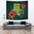 Tuvalu Polynesian Tapestry - Green Turtle Hibiscus One Style Large 104" x 88" Green - Polynesian Pride