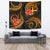 Fiji Tapestry - Gold Plumeria TAPESTRY Large 104" x 88" GOLD - Polynesian Pride