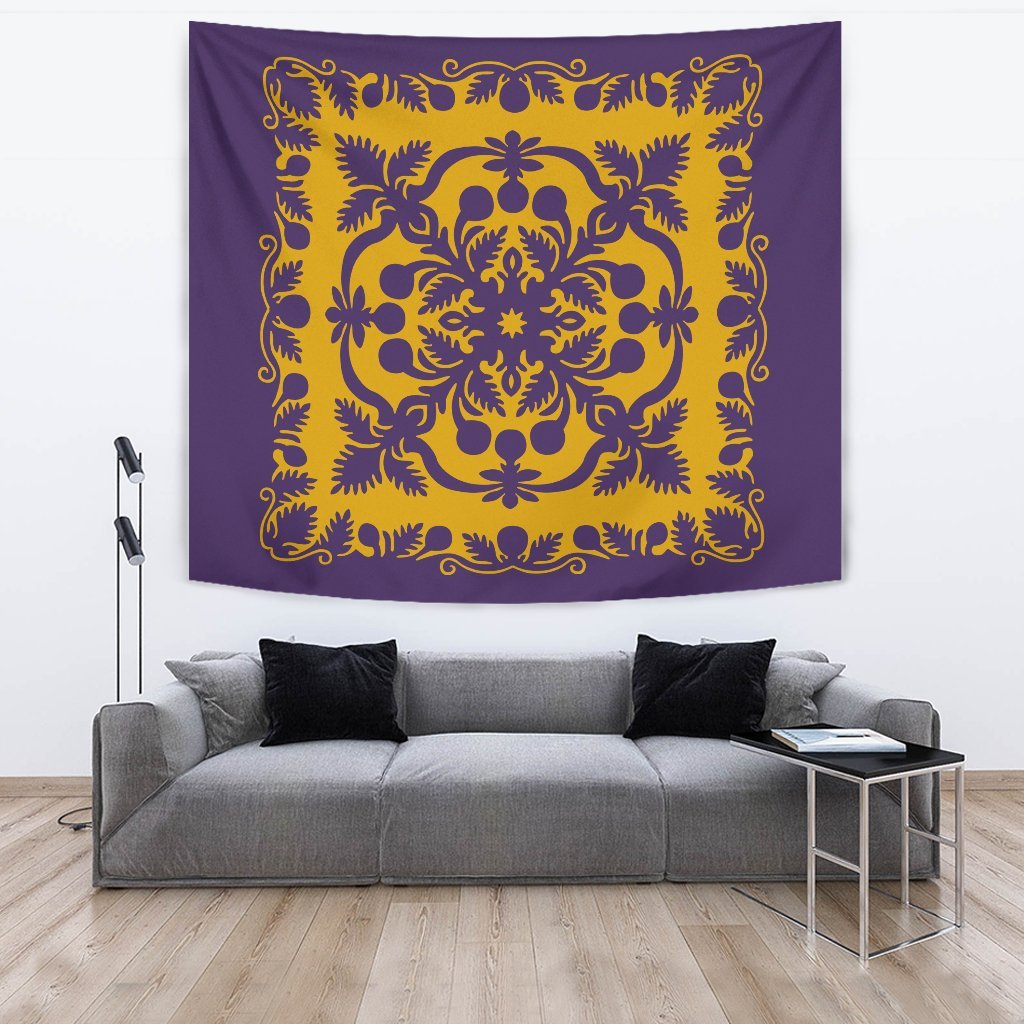 Hawaii Tapestry Royal - Purple Wall Tapestry Purple - Polynesian Pride