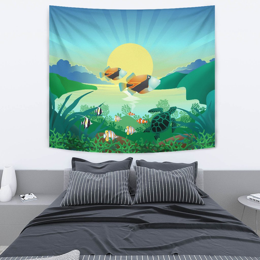 Hawaiian Fish Tapestry - Polynesian Pride